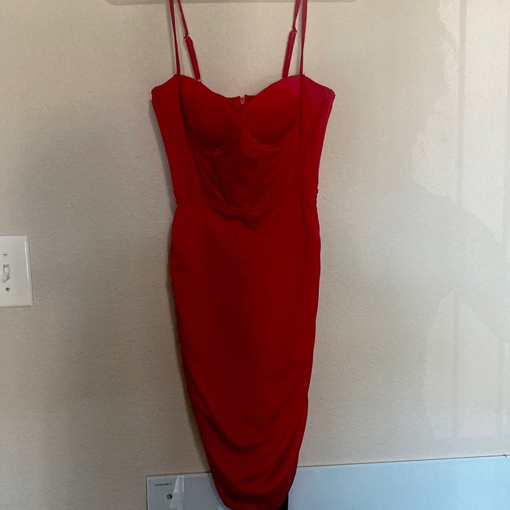 Sexy fitted red dress